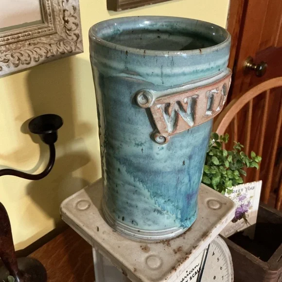 Handmade Glazed Pottery Wine Chiller - Picture 9 of 15